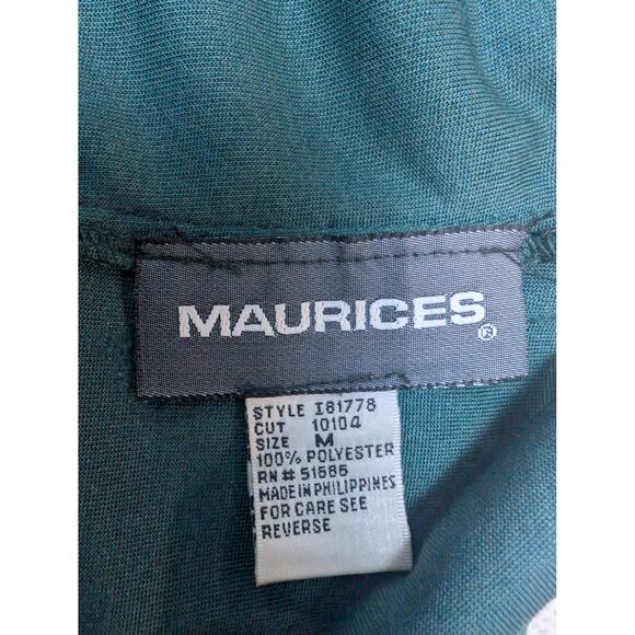 Vintage 90's Maurices Long Bodycon Sleeveless Crushed Velvet Green Dress Medium - Picture 4 of 5